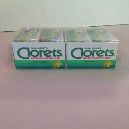 Vintage 1990 NOS Clorets with Actizol Mini Mints Pack of 12 Boxes Unopened