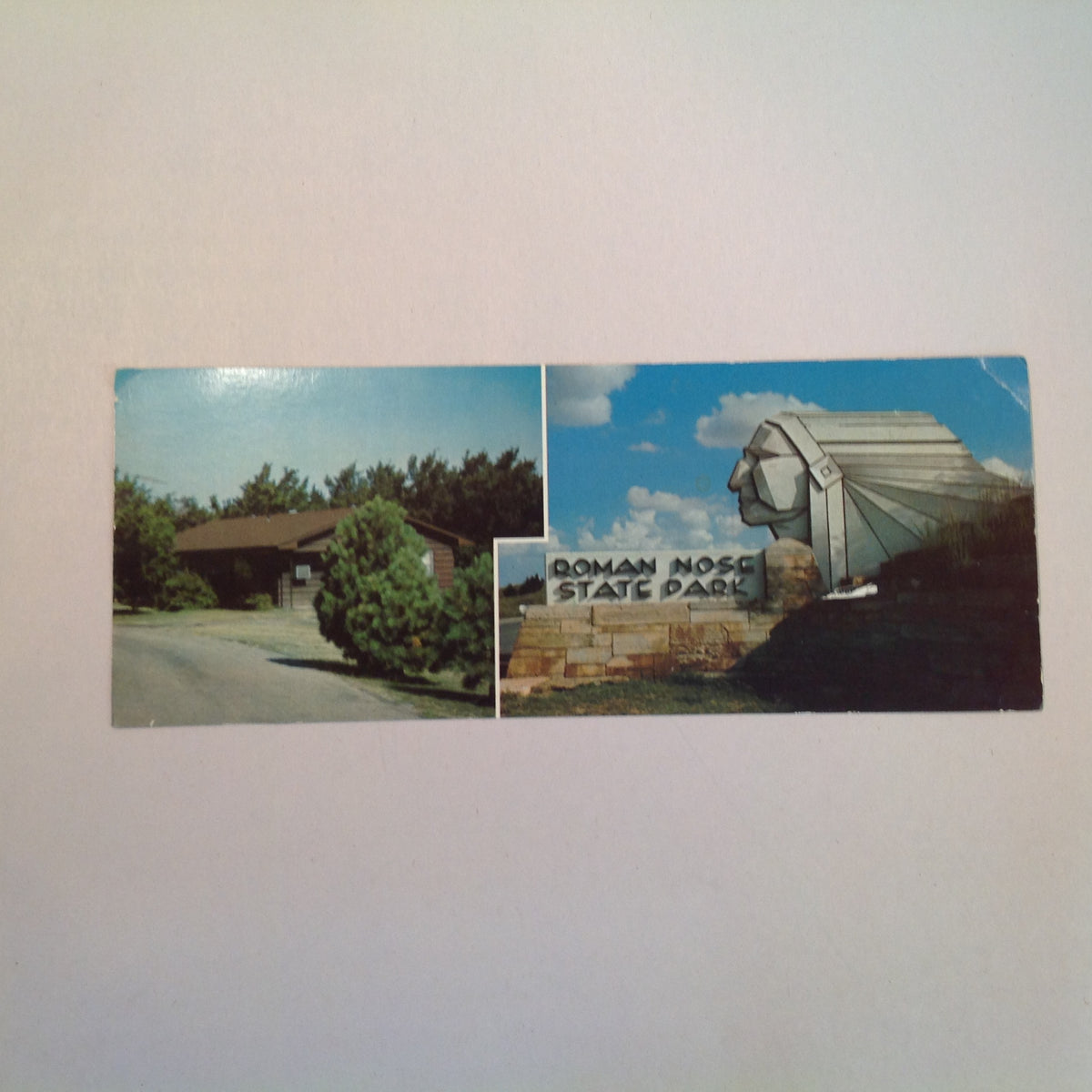 Vintage Souvenir Elongated Postcard Caprie Motor-IN Glen Mills Delaware Co PA