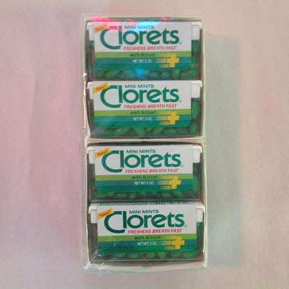 Vintage 1990 NOS Clorets with Actizol Mini Mints Pack of 12 Boxes Unopened