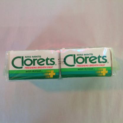 Vintage 1990 NOS Clorets with Actizol Mini Mints Pack of 12 Boxes Unopened
