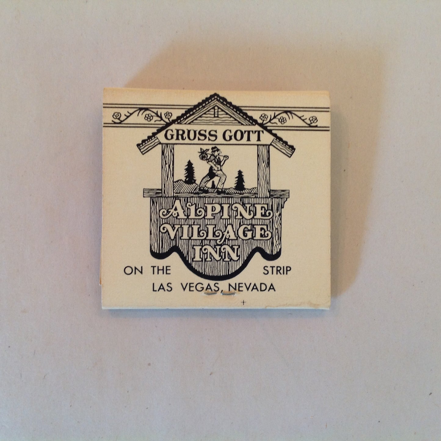 Vintage Matchbook Alpine Village Inn Gross Gott On the Las Vegas Strip Nevada