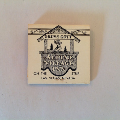 Vintage Matchbook Alpine Village Inn Gross Gott On the Las Vegas Strip Nevada