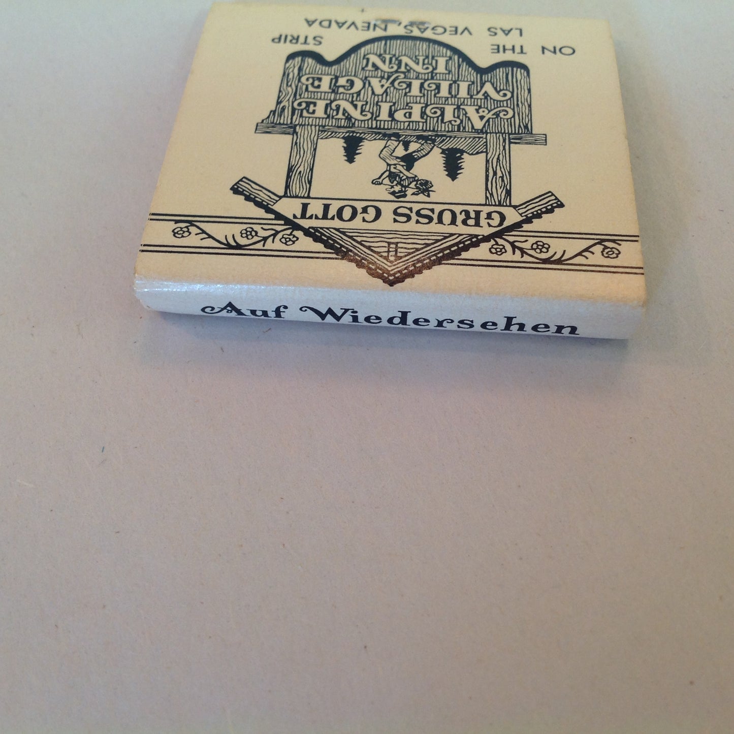 Vintage Matchbook Alpine Village Inn Gross Gott On the Las Vegas Strip Nevada