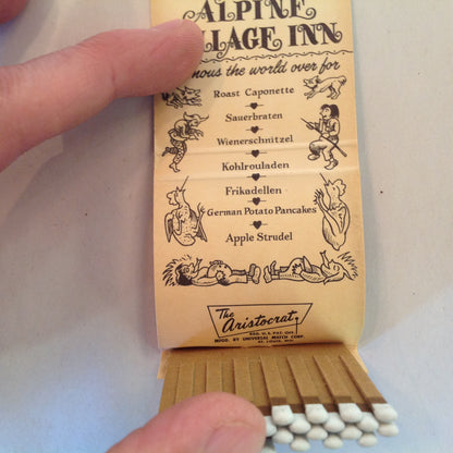 Vintage Matchbook Alpine Village Inn Gross Gott On the Las Vegas Strip Nevada
