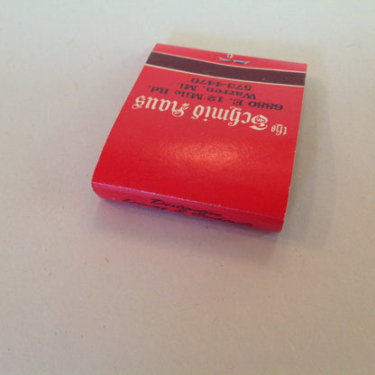 Vintage Souvenir Matchbook The Schmid Haus Warren MI Herb's Other Fine Restaurants