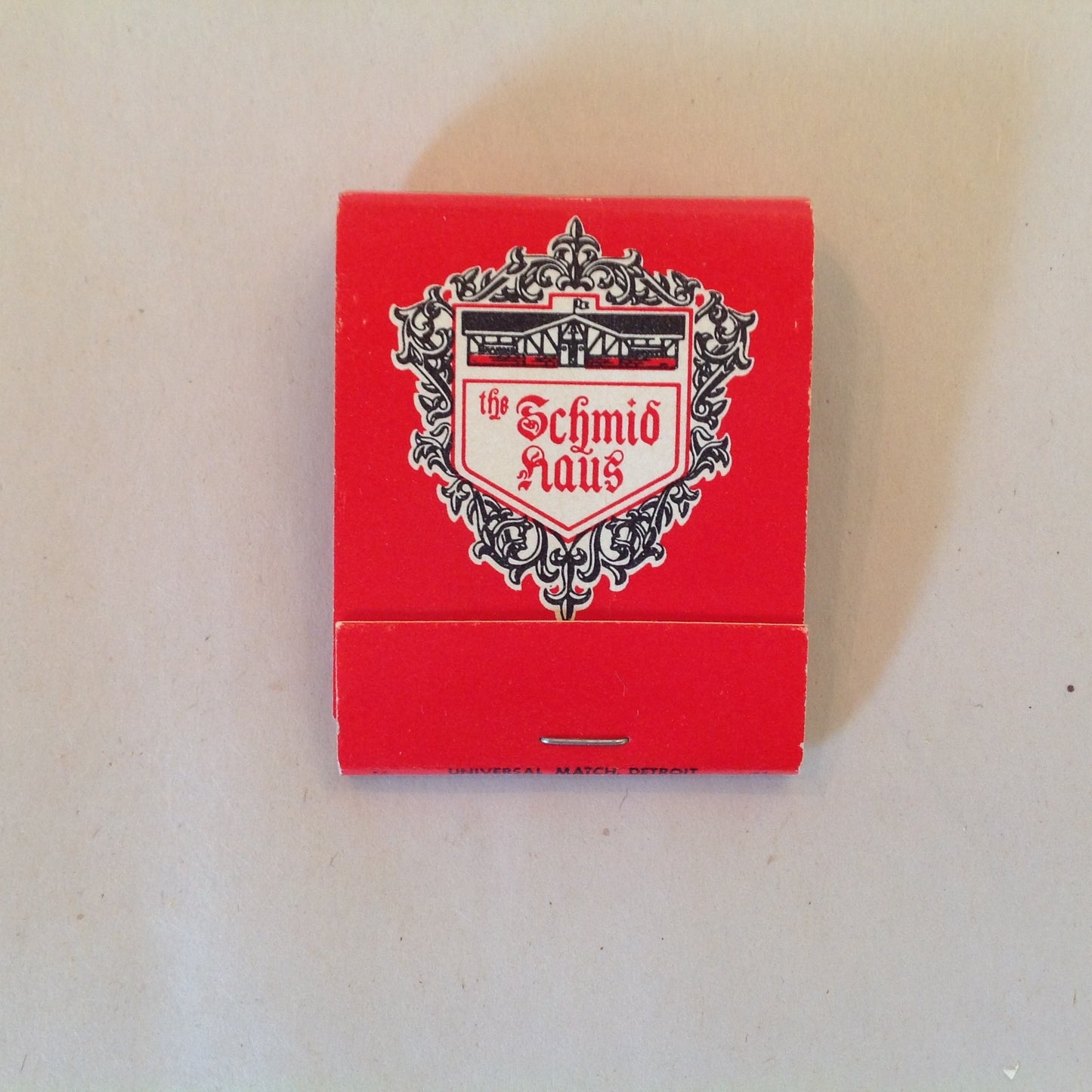 Vintage Souvenir Matchbook The Schmid Haus Warren MI Herb's Other Fine Restaurants