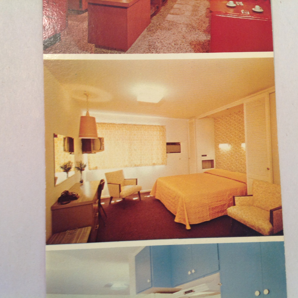 Vintage Souvenir Elongated Postcard Nutel Motel Apartments Los Angeles CA Rooms