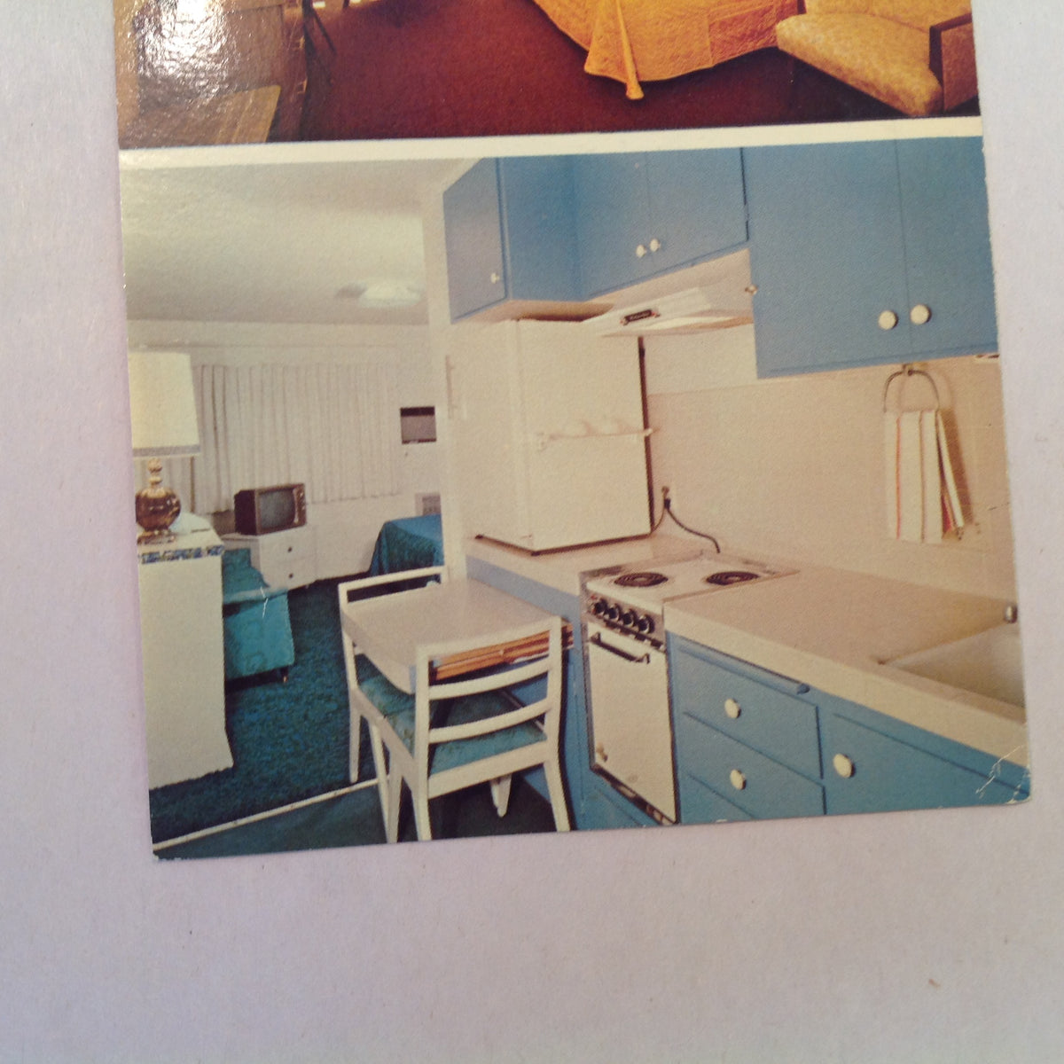 Vintage Souvenir Elongated Postcard Nutel Motel Apartments Los Angeles CA Rooms