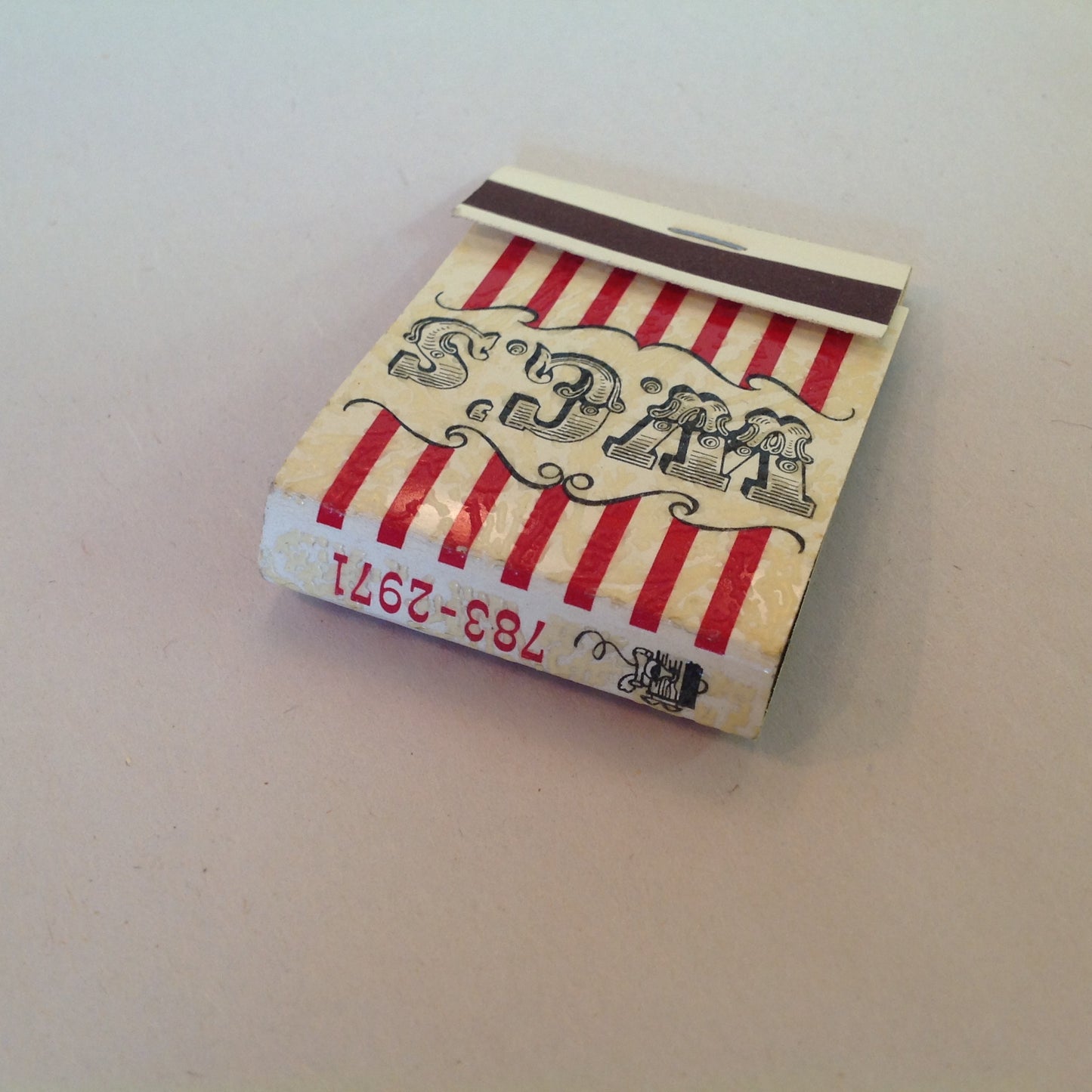 Vintage Souvenir Matchbook W.C.'s Jackson Michigan The Good Old Days Spirit MI