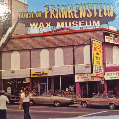 Vintage Souvenir Elongated Postcard Hill Top Motel House of Frankenstein Canada