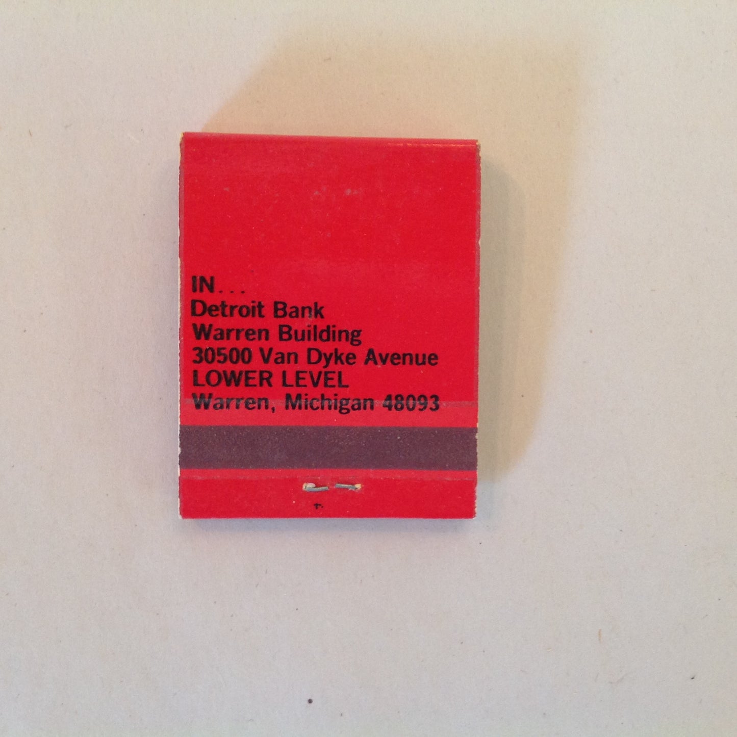 Vintage Matchbook Cover Hintz's Restaurant and Lounge Warren Michigan 1st Nat'l