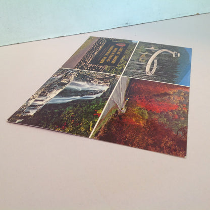 Vintage Souvenir Oversize Postcard Great Smoky Mountains National Park Montage Sites