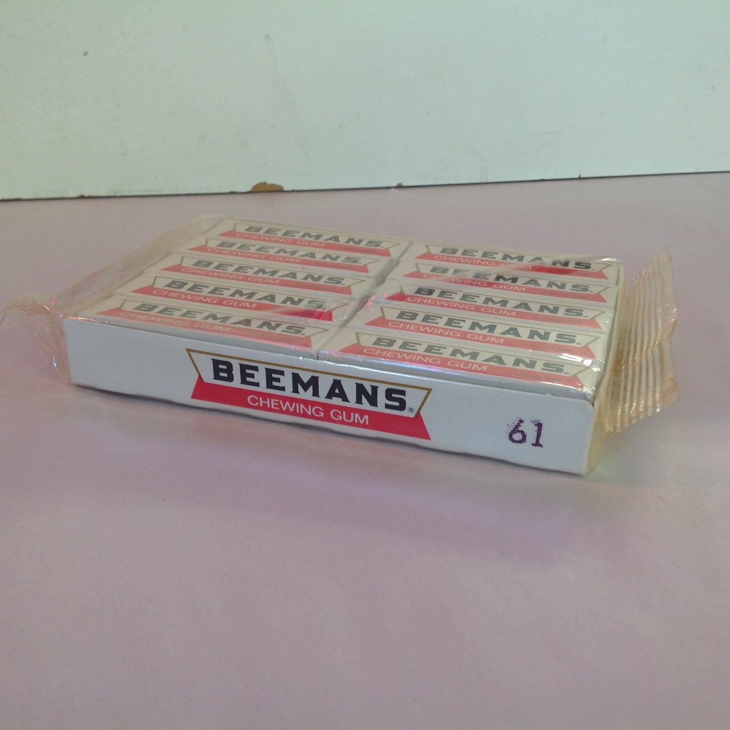 Vintage 1990's NOS Beeman Chewing Gum 20-Pack Box Unopened