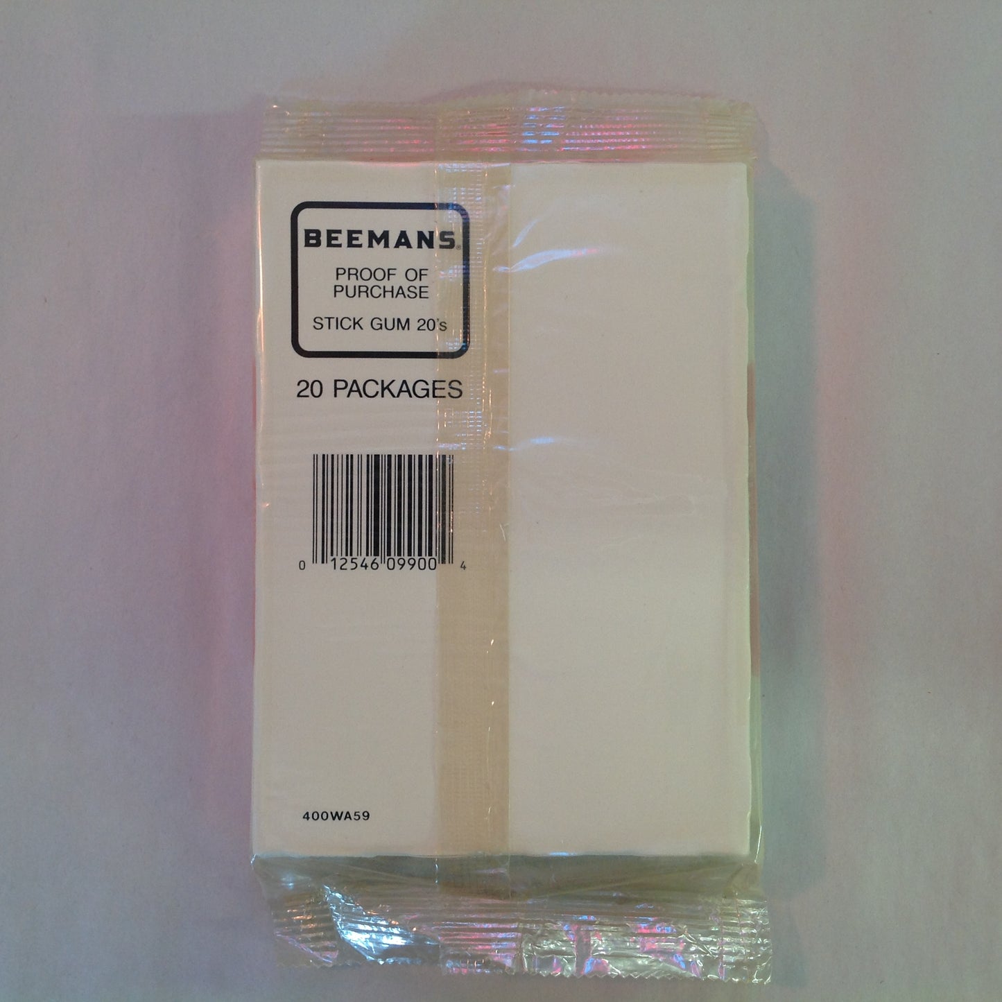 Vintage 1990's NOS Beeman Chewing Gum 20-Pack Box Unopened