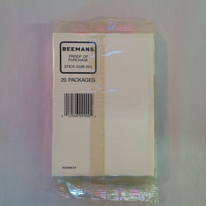 Vintage 1990's NOS Beeman Chewing Gum 20-Pack Box Unopened