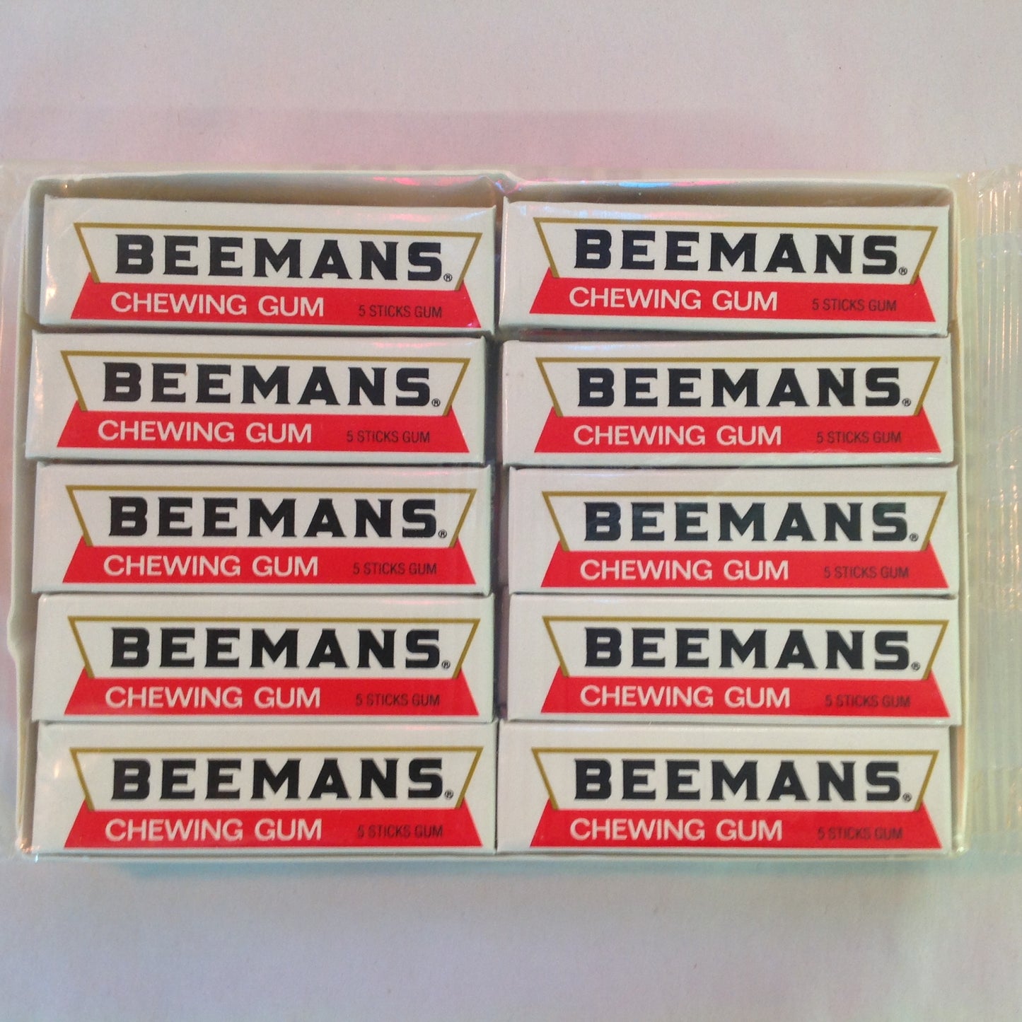Vintage 1990's NOS Beeman Chewing Gum 20-Pack Box Unopened