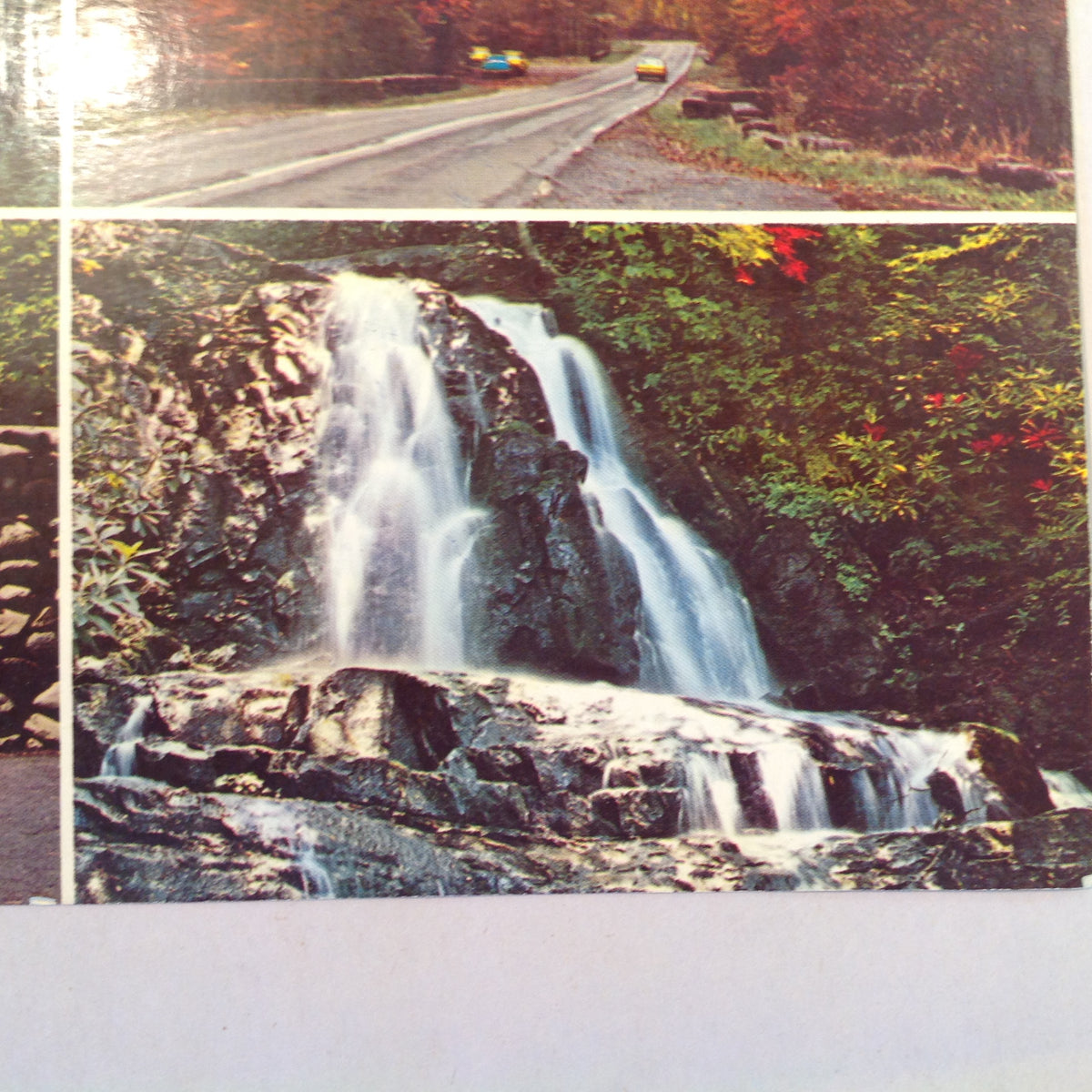 Vintage Souvenir Oversize Postcard Great Smoky Mountains National Park Montage Sites
