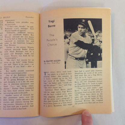 Vintage Nov 1969 Baseball Digest Magazine Who Will Be the Super Stars of the 70's?