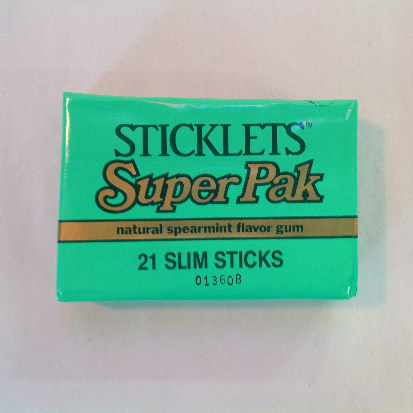 Vintage 1990's NOS Sticklets Super-Pak 21 Slim Stick Package Chewing Gum