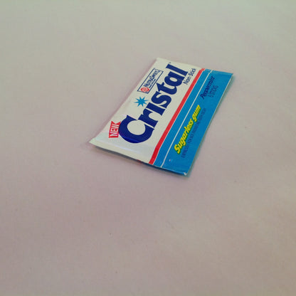 Vintage 1990 NOS Cristal Sugarless Gum Individual Packet