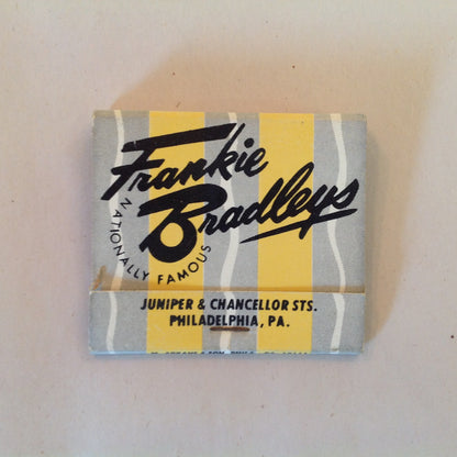 Vintage Souvenir Matchbook Frankie Bradley's Nationally Famous Dining Cocktails PA