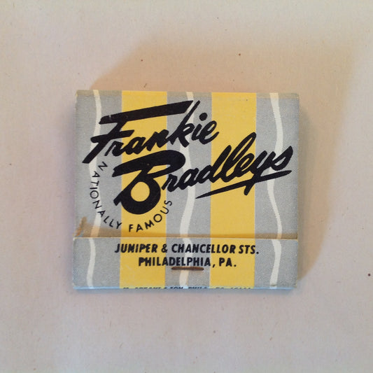 Vintage Souvenir Matchbook Frankie Bradley's Nationally Famous Dining Cocktails PA