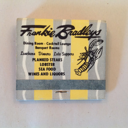 Vintage Souvenir Matchbook Frankie Bradley's Nationally Famous Dining Cocktails PA