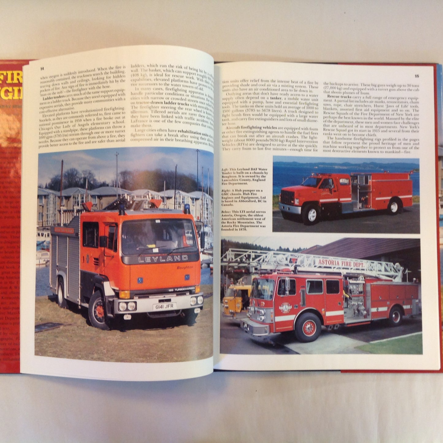 Vintage 1992 Pictorial Hardcover Fire Engines Murray Semancik