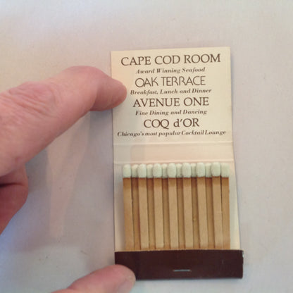 Vintage Souvenir Matchbook The Drake Chicago Cape Cod Room Oak Terrace Ave One