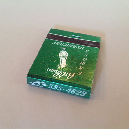 Vintage Souvenir Matchbook Pat O'Brien's Famous Hurricane French Quarter New Orleans