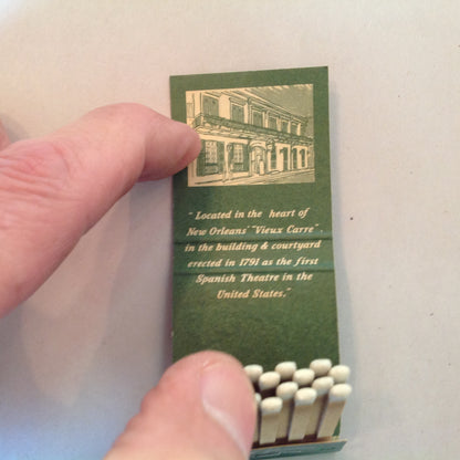 Vintage Souvenir Matchbook Pat O'Brien's Famous Hurricane French Quarter New Orleans