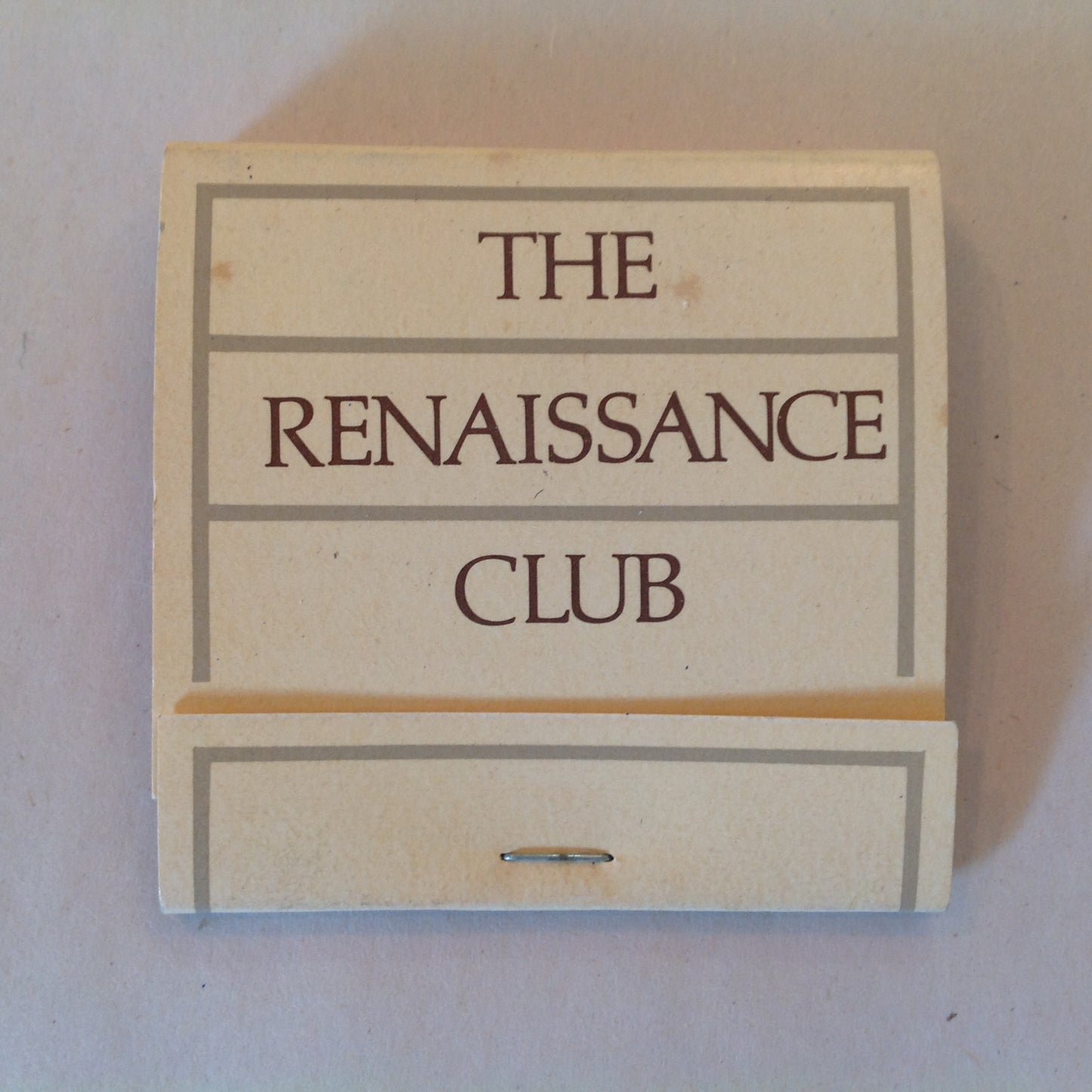 Vintage Souvenir Matchbook The Renaissance Club Detroit Michigan Business Leader