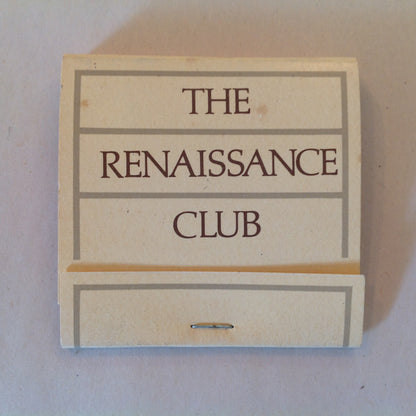Vintage Souvenir Matchbook The Renaissance Club Detroit Michigan Business Leader