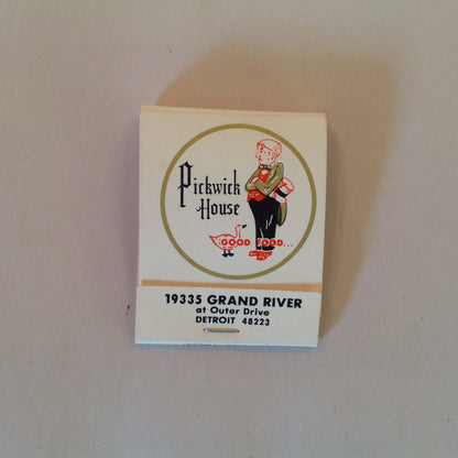 Vintage Souvenir Matchbook Cregar's Pickwick House Catering Service Detroit Michigan