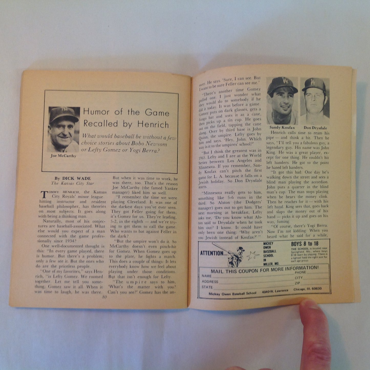 Vintage Jul 1970 Baseball Digest Magazine Can Ken Holtzman Beat the Rap?