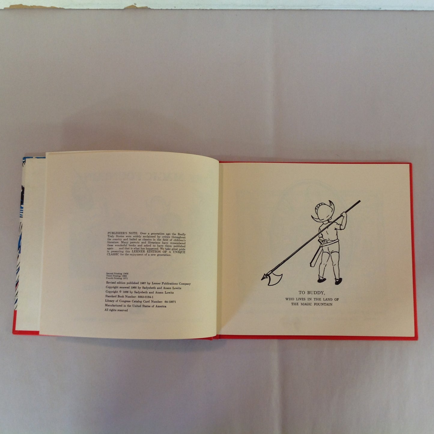 Vintage 1971 Children's Hardcover The Magic Fountain Sadyebeth and Anson Lowitz