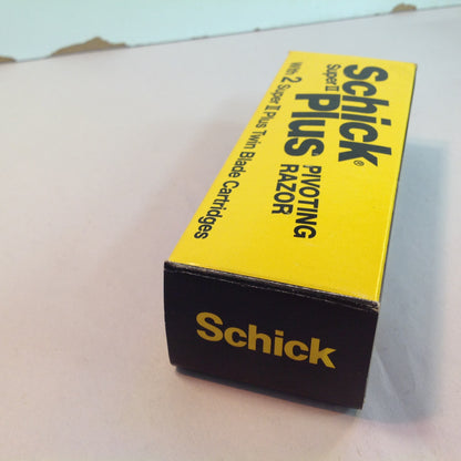 Vintage 1990's NOS SCHICK Plus Super II Pivoting Razor 2 Twin Blade Cartridges