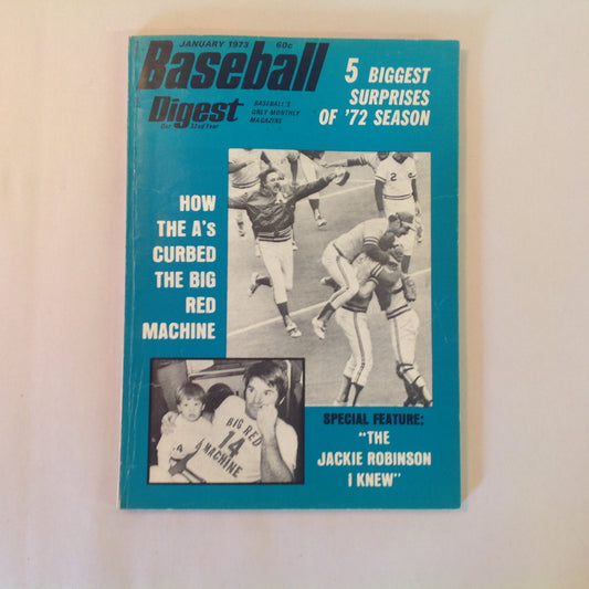 Vintage Jan 1973 Baseball Digest Magazine How the A's Curbed the Big Red Machine