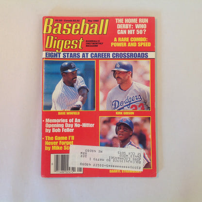 Vintage May 1990 Baseball Digest Magazine Eight Stars At Career Crossroads: Dave Winfield Kirk Gibson Darryl Strawberry