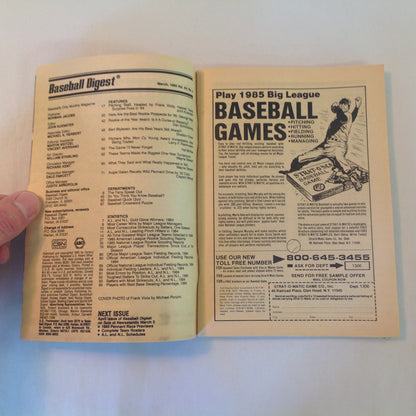 Vintage Mar 1985 Baseball Digest Magazine Frank Viola: How Twins' Lefty "Changed" Into a Winner