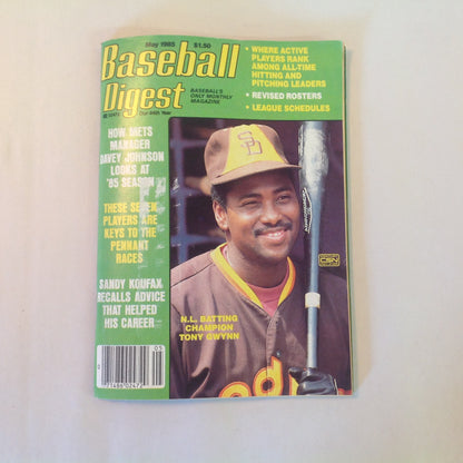 Vintage May 1985 Baseball Digest Magazine N.L. Batting Champion Tony Gwynn