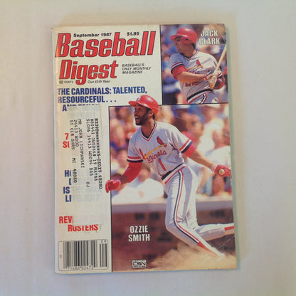 Vintage Sep 1987 Baseball Digest Magazine The Cardinals: Talented, Resourceful...and Tough to Beat! Jack Clark Ozzie Smith