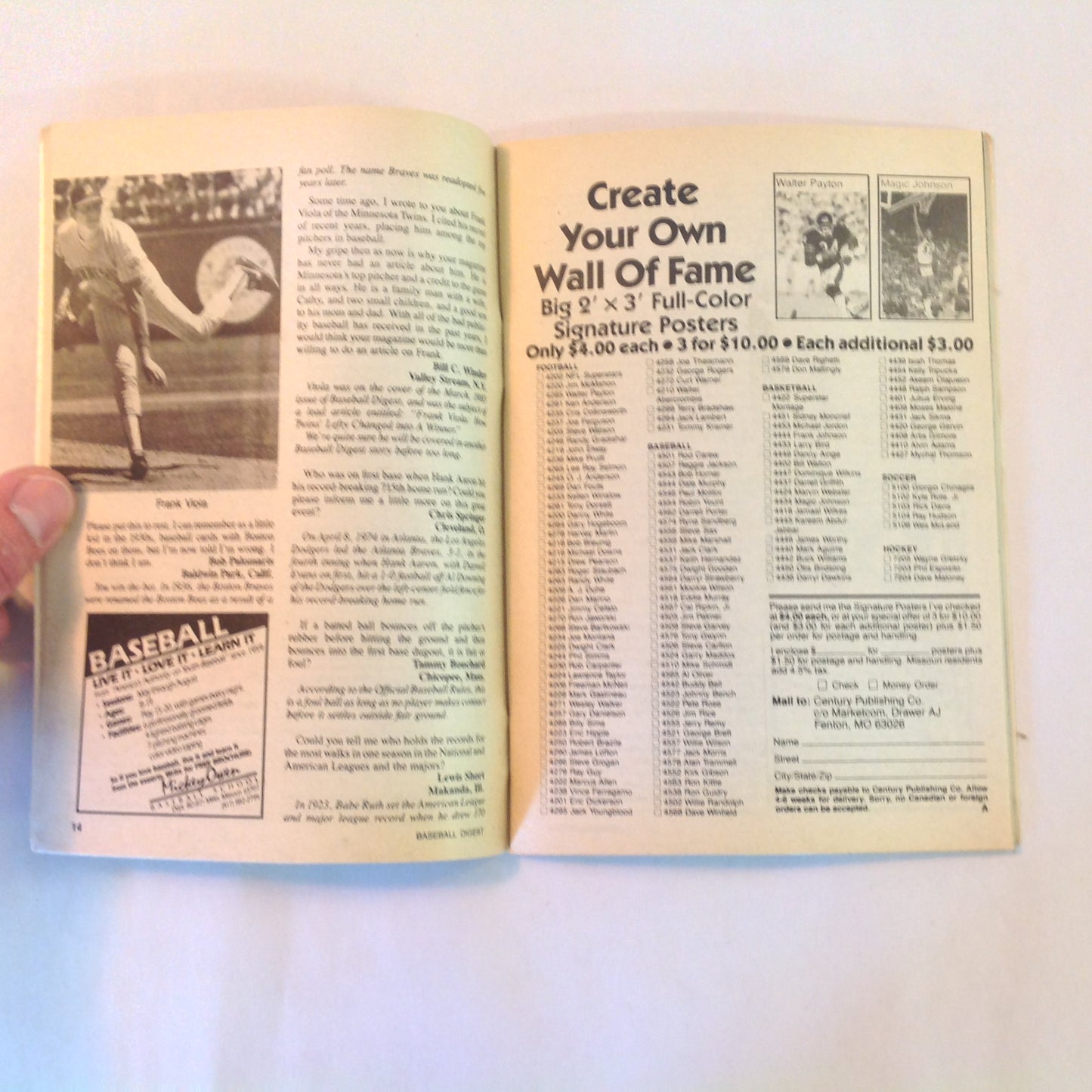 Vintage Dec 1987 Baseball Digest Magazine 1987 Rookie All-Star Team Mike Dunne Kevin Seitzer The Royals' Prize Freshman