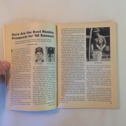 Vintage Mar 1988 Baseball Digest Magazine Jimmy Key: The Majors' Most Efficient Pitcher