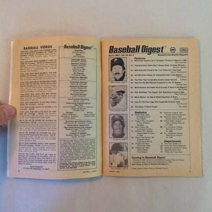 Vintage Mar 1987 Baseball Digest Magazine Mike Scott: Baseball's 'Stingiest' Pitcher