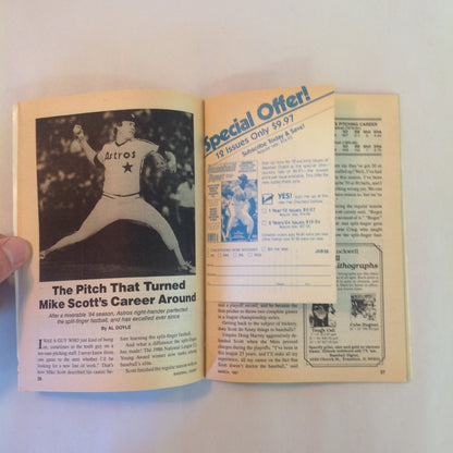 Vintage Mar 1987 Baseball Digest Magazine Mike Scott: Baseball's 'Stingiest' Pitcher