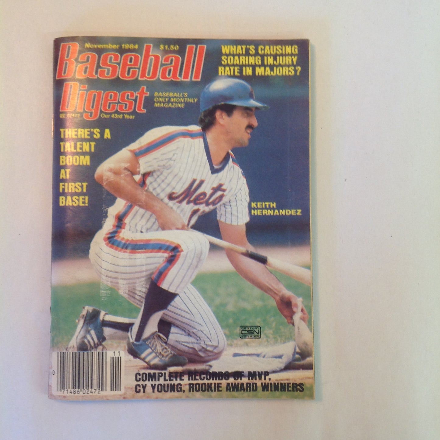 Vintage Nov 1984 Baseball Digest Magazine There's A Talent Boom on First Base! Mets' Keith Hernandez