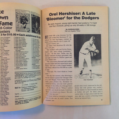 Vintage Nov 1984 Baseball Digest Magazine There's A Talent Boom on First Base! Mets' Keith Hernandez