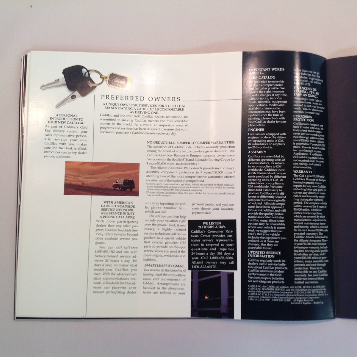 Vintage 1990 Cadillac Style International Touring Series Dealer Sales Brochure