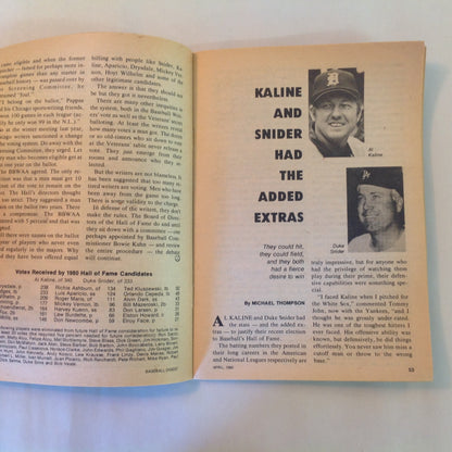 Vintage Apr 1980 Baseball Digest Magazine Annual Player Facts Issue Willie Stargell Pirates MVP